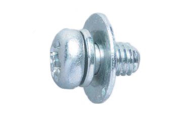 鉄(+) ナベ頭セムス小ねじ P＝3(丸先タイプ)(バネ座+JIS平座 組込)